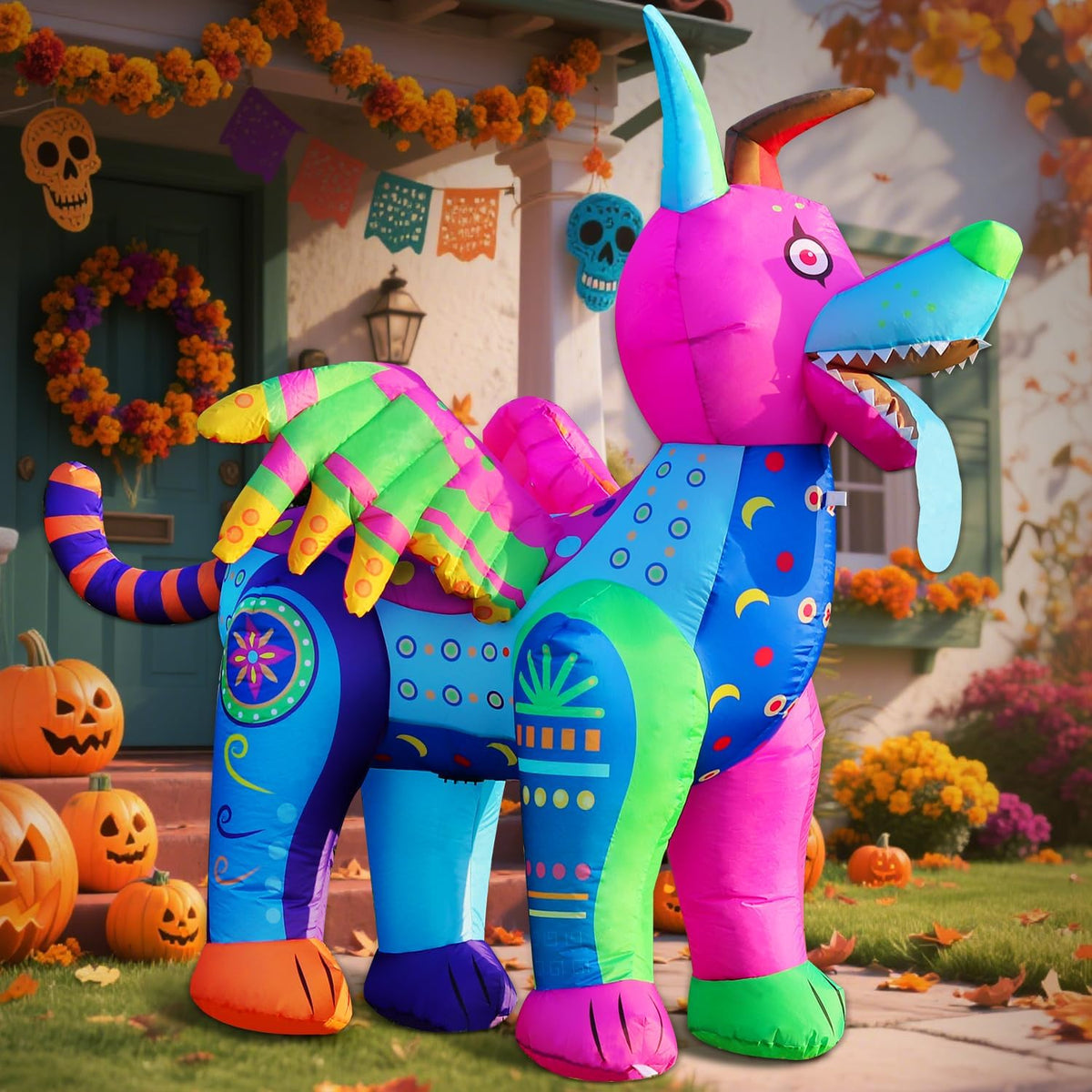 6 ft Day of the Dead Alebrije Halloween Inflatable, LED