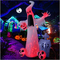 12 ft Ghost with Three Skulls Halloween Inflatable
