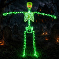 53 in Light-Up Skeleton with Red Eyes, Halloween Decor