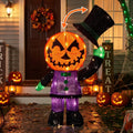 3 ft Animated Hat-Tipping Light-Up Pumpkin Greeter, 66 LEDs