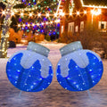 2-Piece Pop-Up Blue Lighted Christmas Balls, 160 Lights