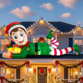 10 ft Giant Lying Elf Christmas Inflatable, LED