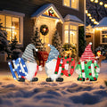 Lighted Christmas Gnome Yard Stakes, Battery with Timer