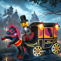 10 ft Pumpkin-Headed Horse Carriage Halloween Inflatable, LED