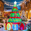 7 ft Christmas Tree and Present Box Inflatable with LEDs