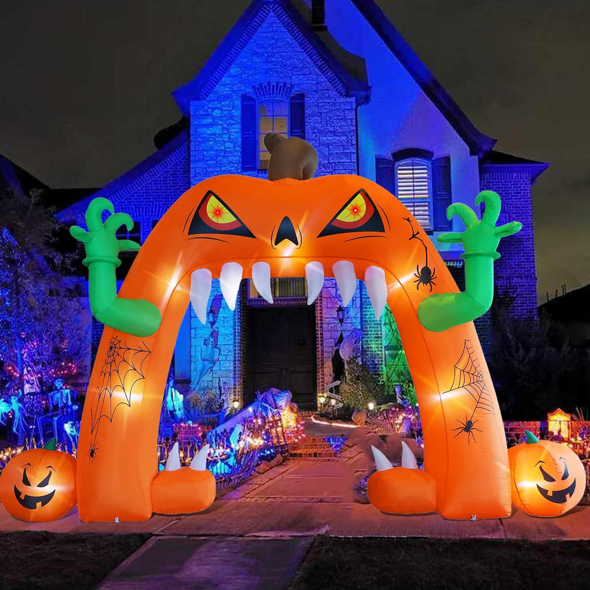 13 x 10 ft Lighted Jack-o'-Lantern Halloween Archway Inflatable