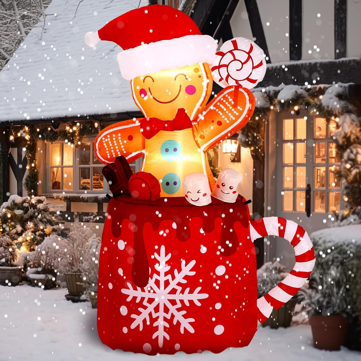 6 ft Gingerbread Man Christmas Inflatable