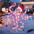 26.7 in Lighted Coastal Christmas Octopus Decor